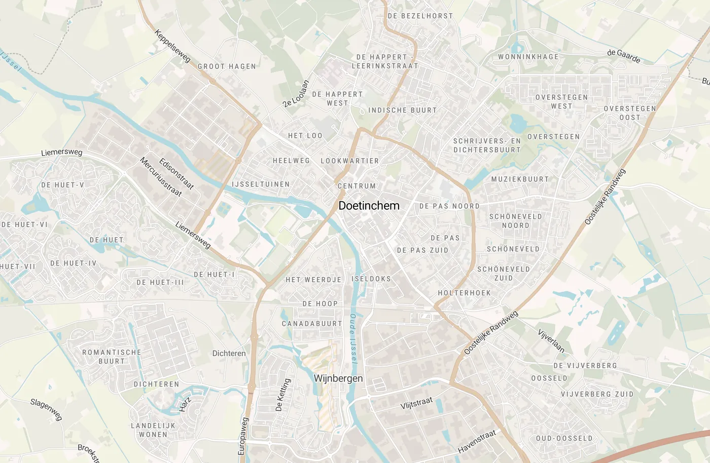 Kaart met leegstandmeldingen in Doetinchem
