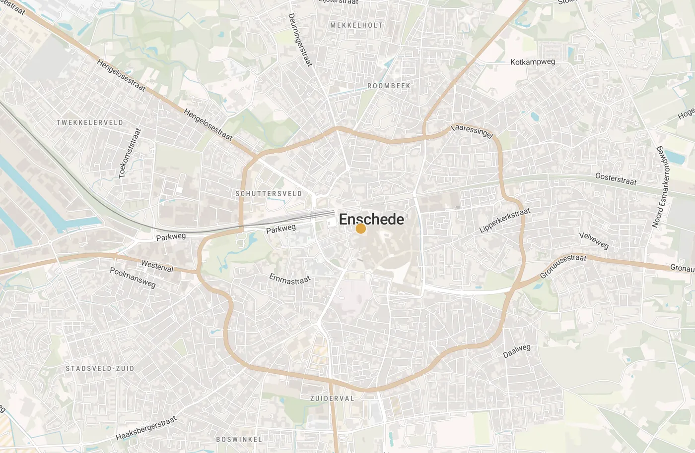 Kaart met leegstandmeldingen in Enschede