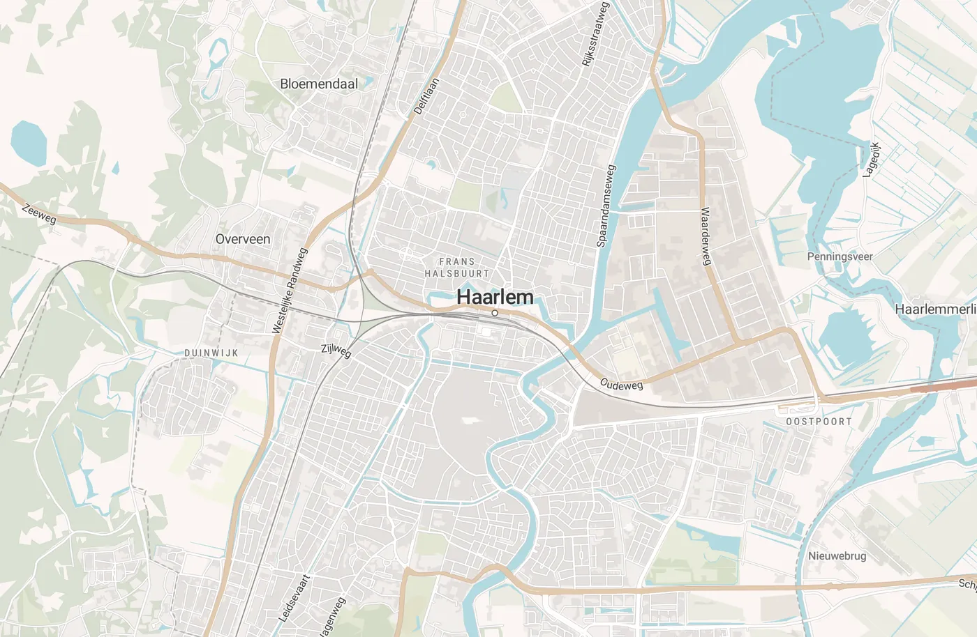 Kaart met leegstandmeldingen in Haarlem