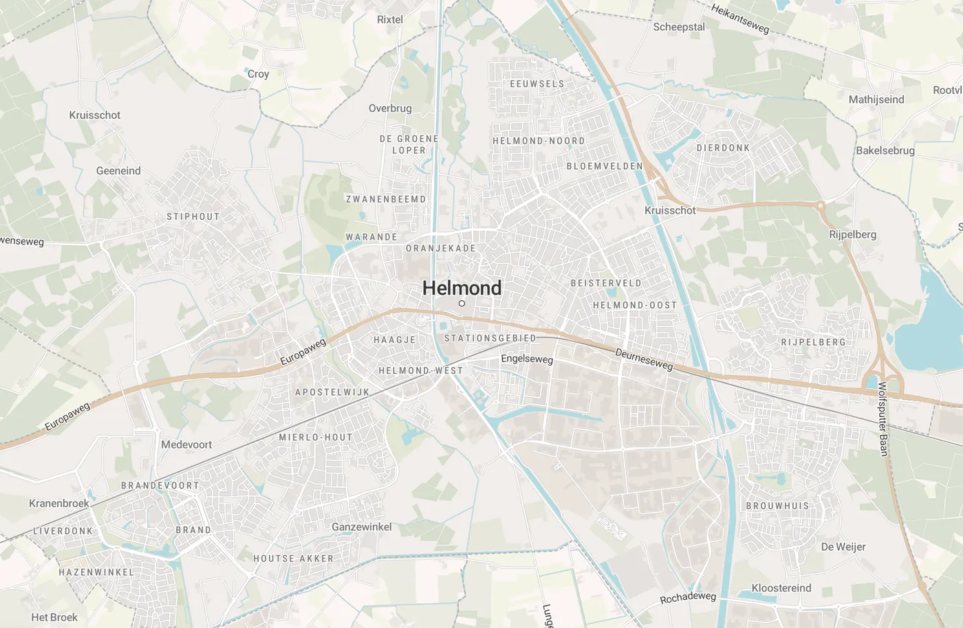 Kaart met leegstandmeldingen in Helmond