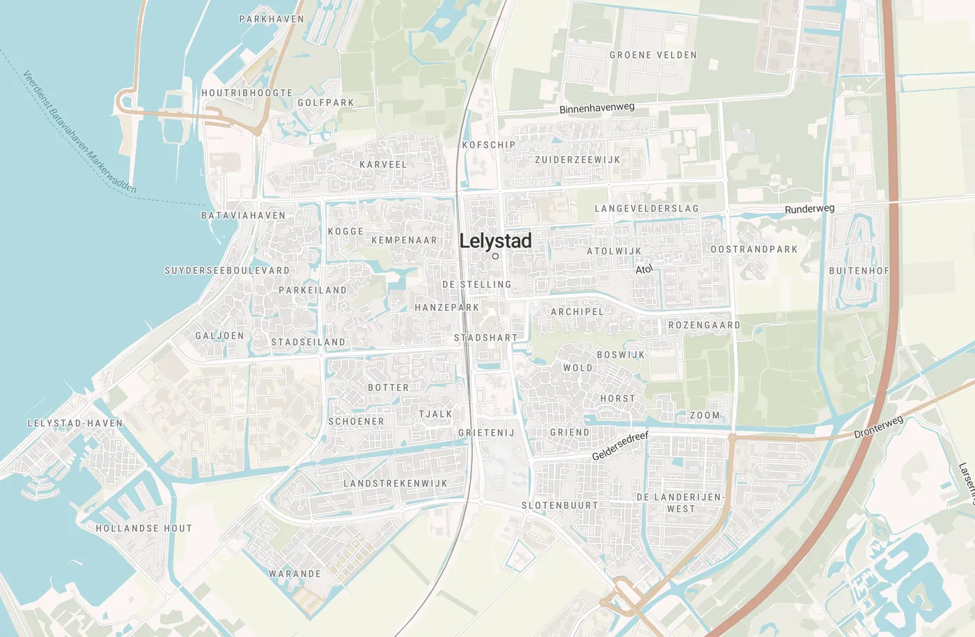 Kaart met leegstandmeldingen in Lelystad