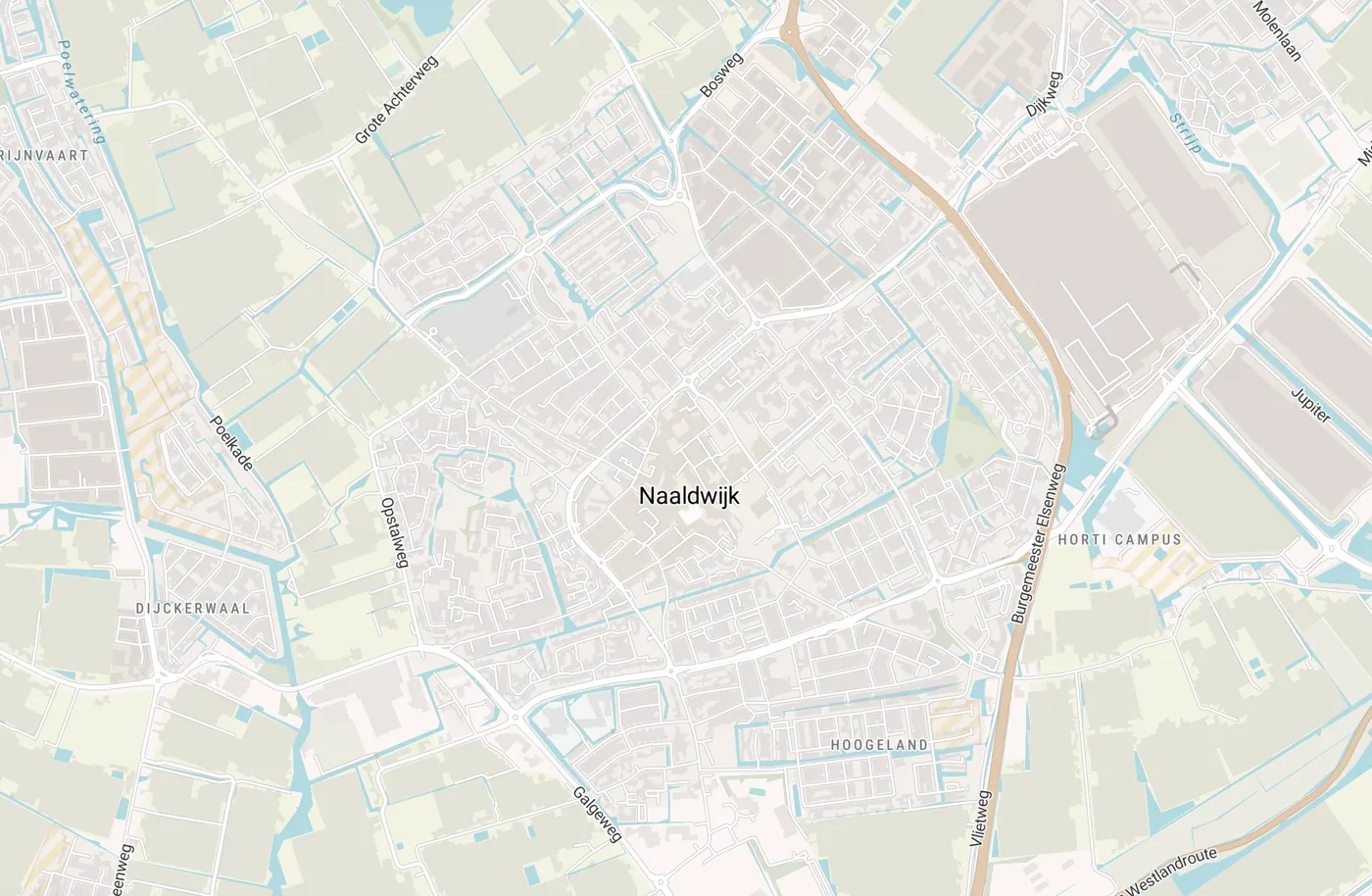 Kaart met leegstandmeldingen in Naaldwijk